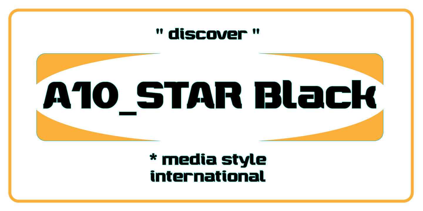 Пример шрифта A10 STAR Black Regular